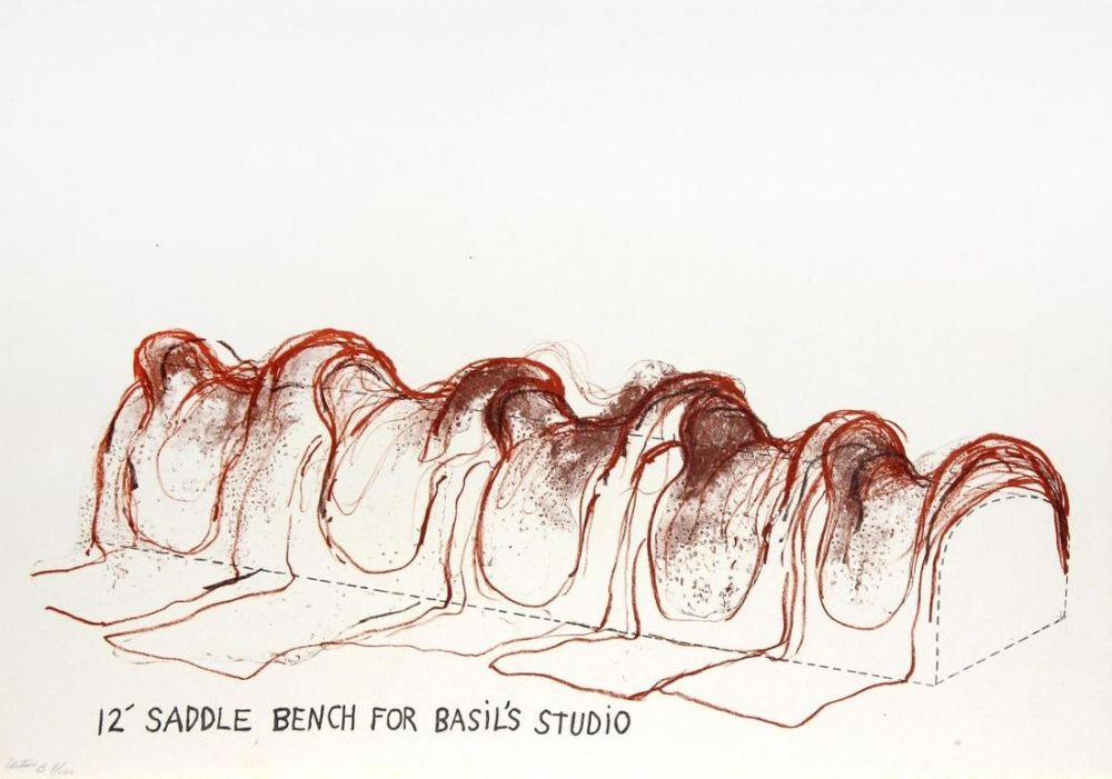 Litografía Dine - 12' Saddle Bench for Basil's Studio