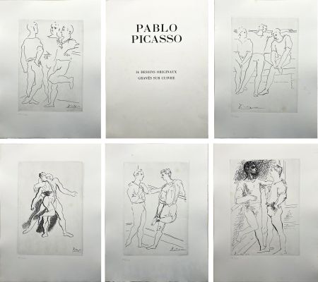 Grabado Picasso - 14 DESSINS DE PICASSO (Grâce et Mouvement) gravés sur cuivre (1943).‎
