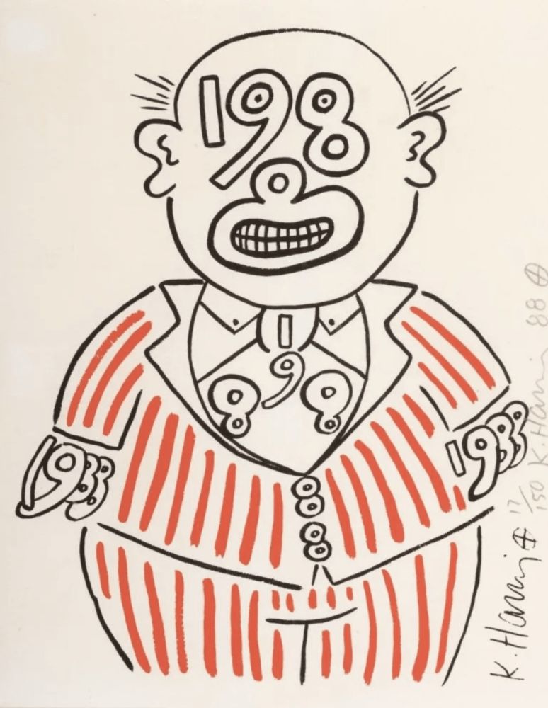 Serigrafía Haring - 1988 Man