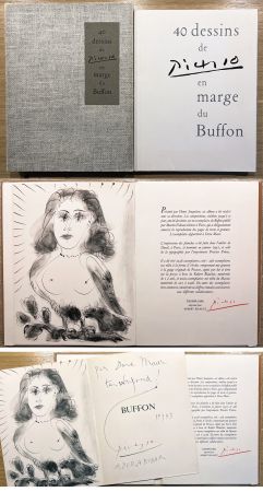 Libro Ilustrado Picasso - 40 DESSINS DE PICASSO EN MARGE DU BUFFON. Exemplaire signé par Picasso