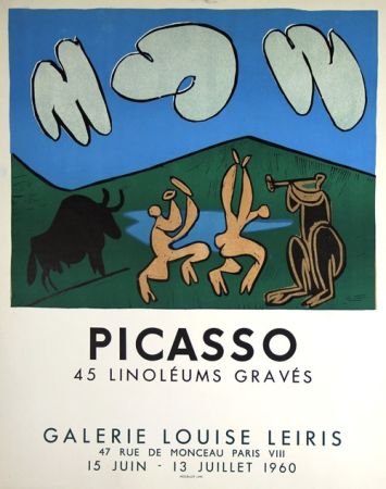 Litografía Picasso - 45  Linoleums Gravés  Galerie Louise Leiris