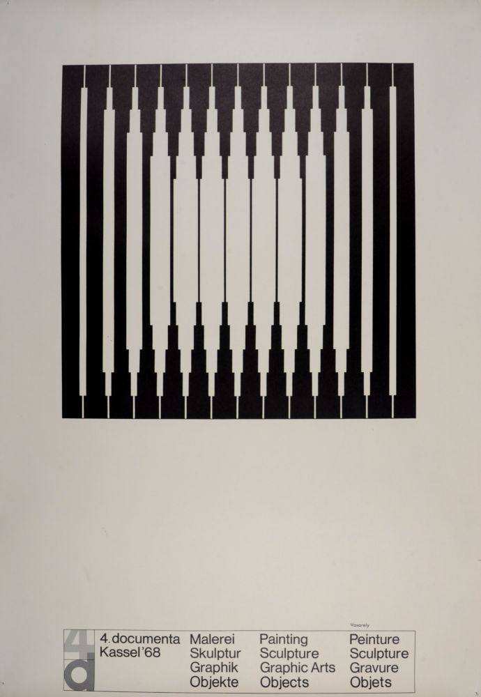 Litografía Vasarely - 4 documenta, Kassel, Germany, 1968