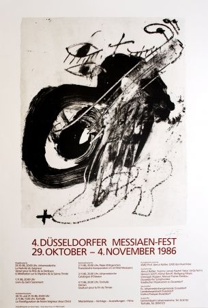 Litografía Tàpies - 4. Düsseldorfer Messaien-Fest