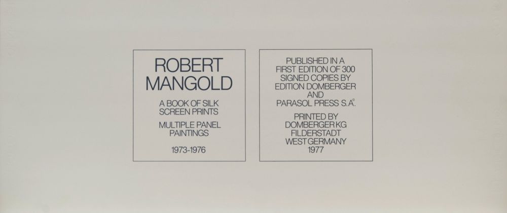 Serigrafía Mangold - A book of silkscreen prints