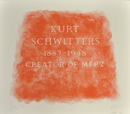 Litografía Myles - A History of Type Design / Kurt Schwitters, 1887-1948 (Ambleside, England)