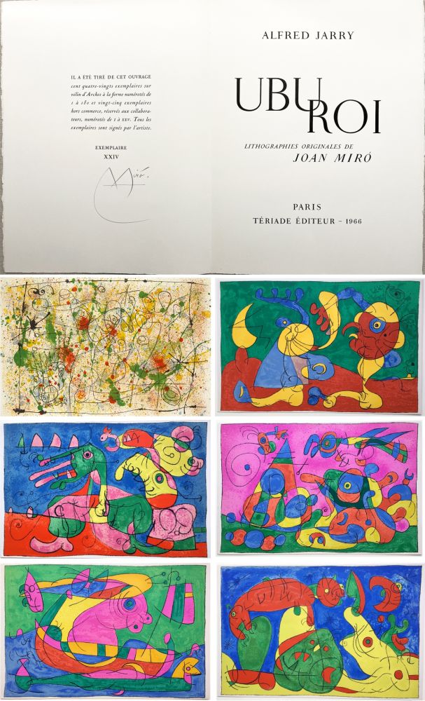 Libro Ilustrado Miró - A. Jarry. UBU ROI. 13 Lithographies originales en couleurs (1966)