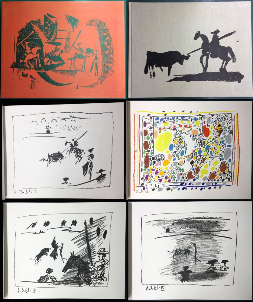 Libro Ilustrado Picasso - A LOS TOROS avec Picasso. 4 lithographies originales (1961)