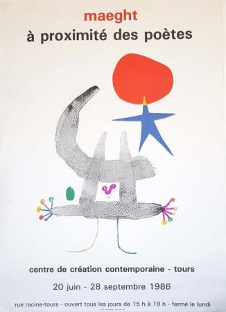 Litografía Miró - A Proximité des Poetes