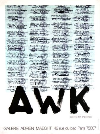 Litografía Gasiorowski - A W K   Galerie Maeght