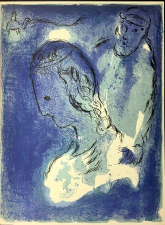 Sin Técnico Chagall - ABRAHAM ET SARAH. Lithographie originale pour LA BIBLE