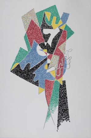 Litografía Severini - Abstract Composition