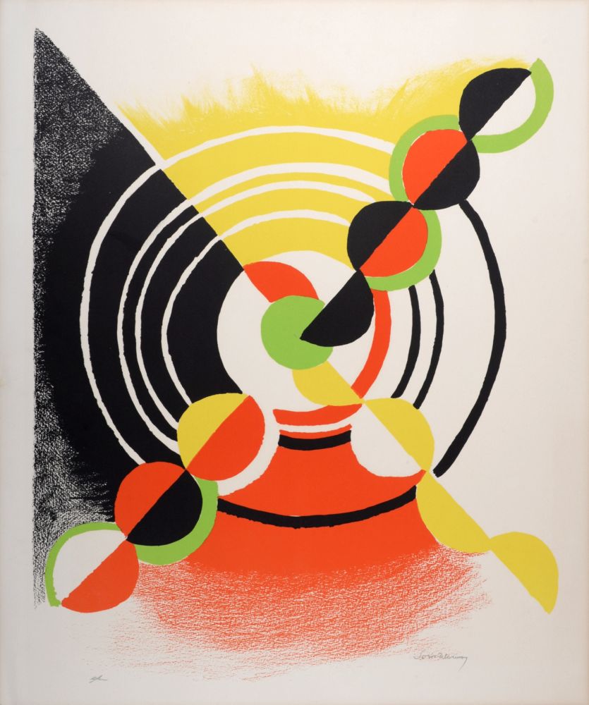 Litografía Delaunay - Abstract Composition, c. 1969 - Hand-signed