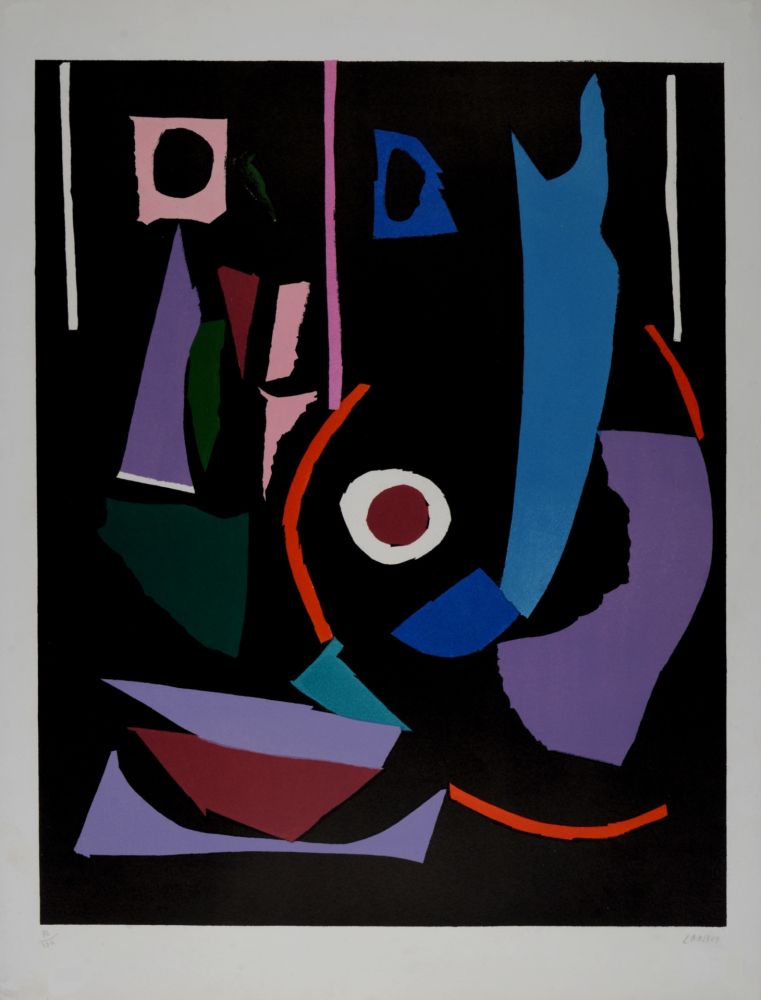 Litografía Lanskoy - Abstract Composition, c. 1970 - Hand-signed