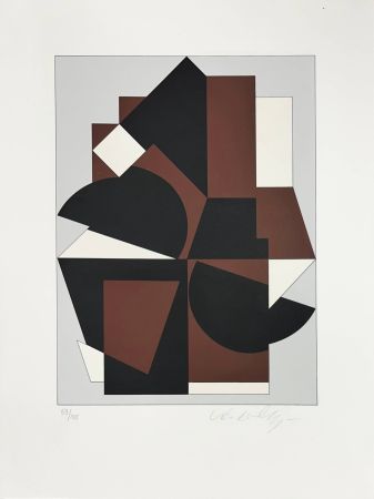 Serigrafía Vasarely - Abstract composition 