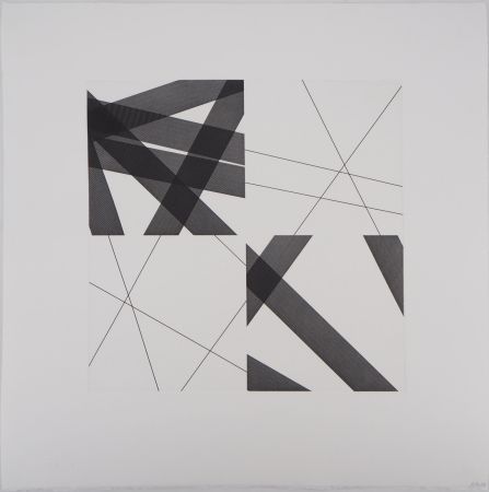 Grabado Morellet - Abstraction géométrique