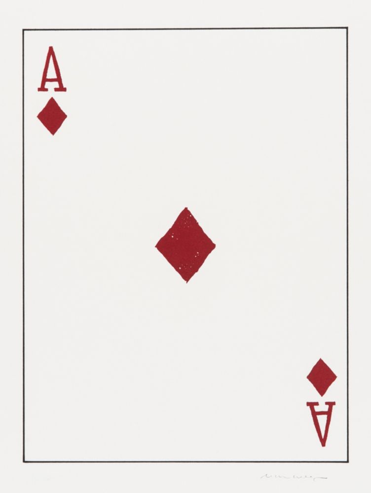 Litografía Wegman - Ace of Diamonds