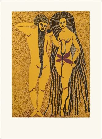 Litografía Gurbuz - Adam et Eve