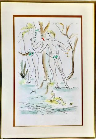 Aguafuerte Dali - Adam et Eve