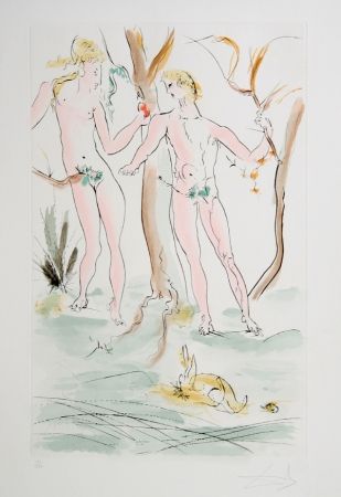 Grabado Dali - Adam et Eve from the Homage a Albrecht Durer Suite