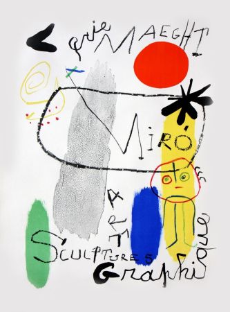 Litografía Miró - Affiche d'Exposition Galerie Maeght