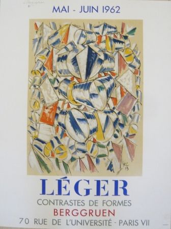 Cartel Leger - Affiche exposition  contrastes de formes galerie Berggruen