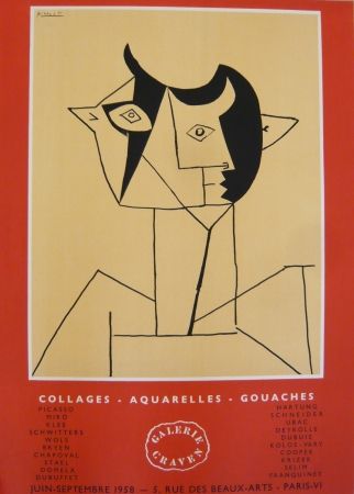 Cartel Picasso - Affiche exposition galerie Graven