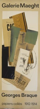 Cartel Braque - Affiche exposition papiers collés galerie Maeght 