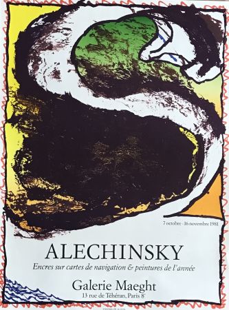Litografía Alechinsky - Affiche lithographique d'exposition