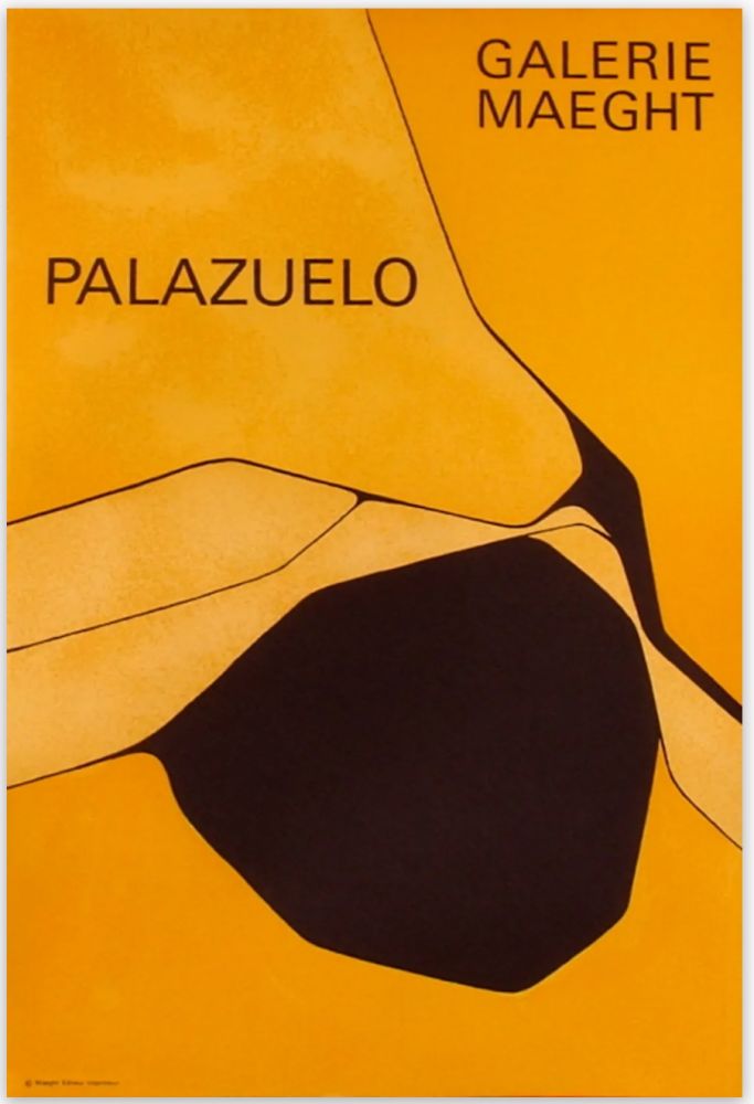 Cartel Palazuelo - Affiche lithographique originale de la Galerie Maeght 1963.