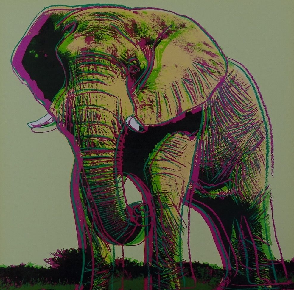 Serigrafía Warhol - African Elephant