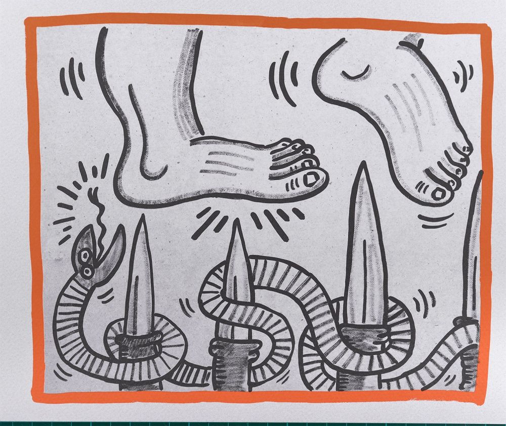 Litografía Haring - Against all Odds, 1990