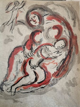 Litografía Chagall - Agar dans le Désert