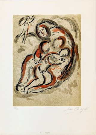 Litografía Chagall - Agar dans le désert 