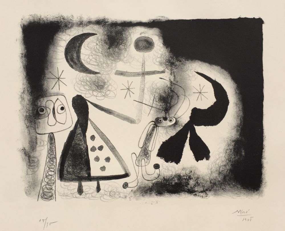 Litografía Miró - Album 13 – Plate V