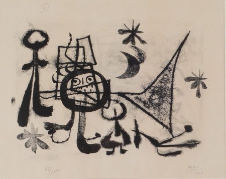 Litografía Miró - Album 13, Plate VI