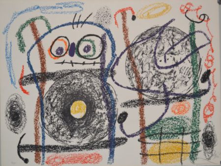 Litografía Miró - Album 21, plate 15 - M1140