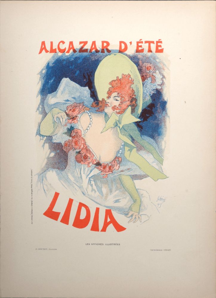 Litografía Cheret - Alcazar d'Été Lidia, 1896