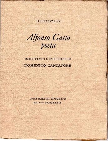 Libro Ilustrado Cantatore - Alfonso Gatto Poeta