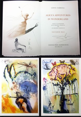 Libro Ilustrado Dali - ALICE IN WONDERLAND. 1 eau-forte et 12 bois et héliogravures en couleurs (1969).