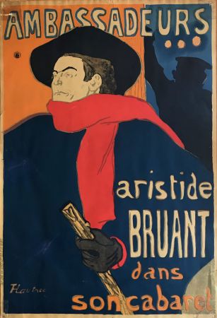Litografía Toulouse-Lautrec - Ambassadeurs - Aristide Bruant dans son cabaret (création 1892)