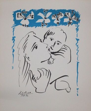 Litografía Picasso - Amour maternel