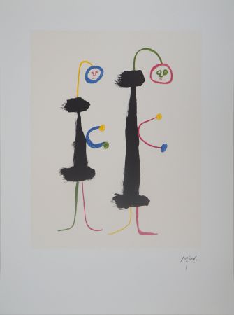 Litografía Miró - Amoureux surréalistes