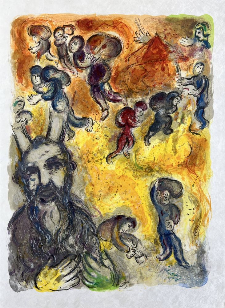 Litografía Chagall - And in those dayes, when Moses was growen