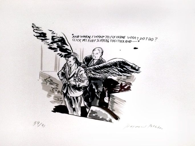 Serigrafía Pettibon - And When I Want to Fly Home What Do I Do