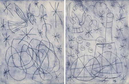 Libro Ilustrado Miró - André Frénaud : NOËL AU CHEMIN DE FER. [ALÈS, PAB, 1959].
