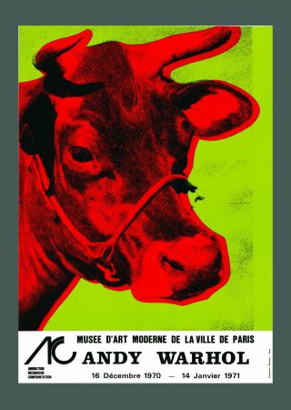 Litografía Warhol - Andy Warhol: 'Cow Wallpaper (Green)' 1970 Offset-lithograph