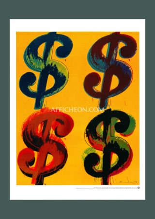 Litografía Warhol - Andy Warhol: 'Dollar Sign (Four)' 2000 Offset-lithograph