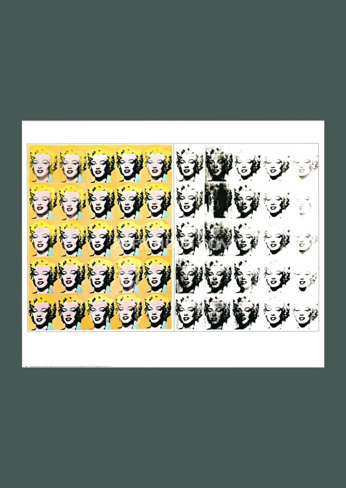 Litografía Warhol - Andy Warhol: 'Marilyn Diptych' 1989 Offset-lithograph 