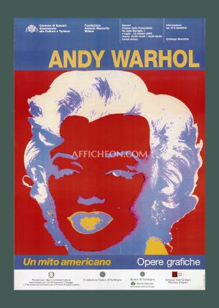 Litografía Warhol - Andy Warhol: 'Marilyn (Red/Blue)' 2003 Offset-lithograph