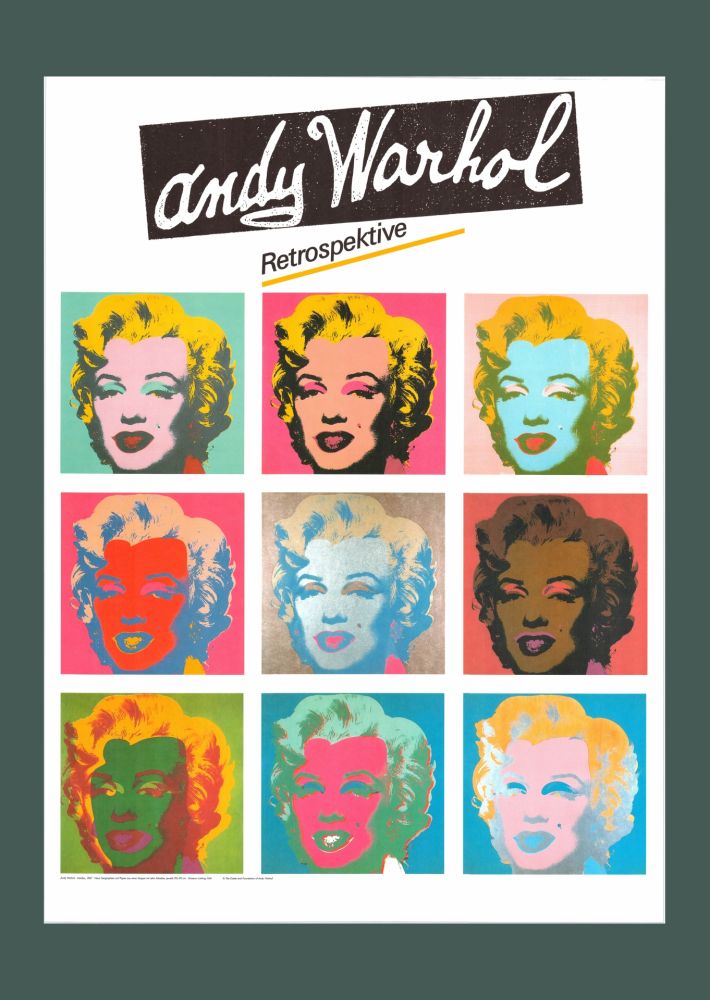 Litografía Warhol - Andy Warhol: 'Marilyn (Retrospective)' 1989 Offset-lithograph